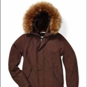 Aritzia tna parka coat size xs brown